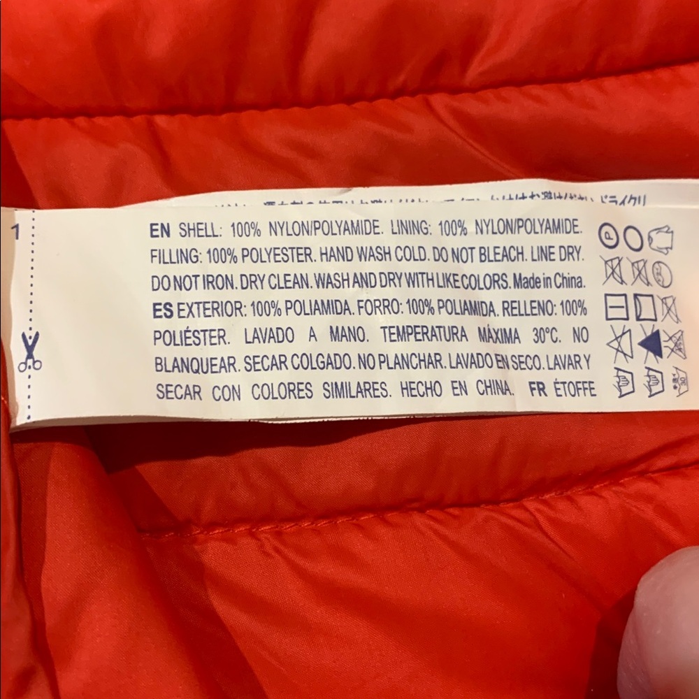 Red Zip Up Puffer Vest - Picture 8 of 8